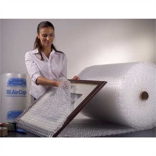 AirCap Luftpolsterfolie, antistatisch, Polyethylen, kleinnoppig, 60 cm x 100 m, farblos, transparent