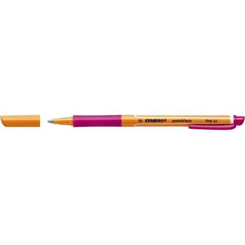 STABILO Tintenkugelschreiber pointVisco, mit Kappe, 0,5 mm, Schreibfarbe: pink