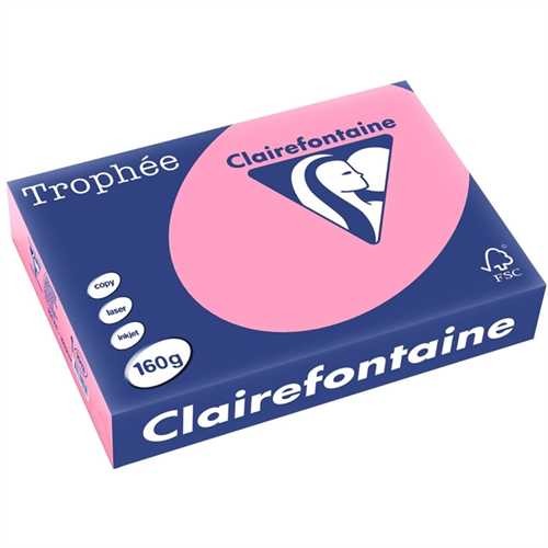 Clairefontaine Multifunktionspapier Trophée, A4, 160 g/m², holzfrei, rose, pastell (250 Blatt)