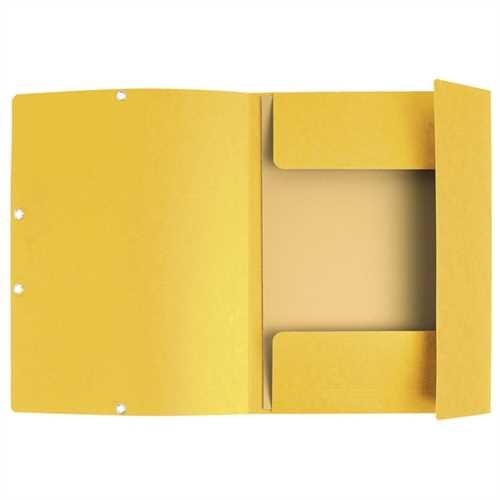 EXACOMPTA Einschlagmappe, Manilakarton, 400 g/m², Eckspanngummi, A4, 24 x 32 cm, gelb
