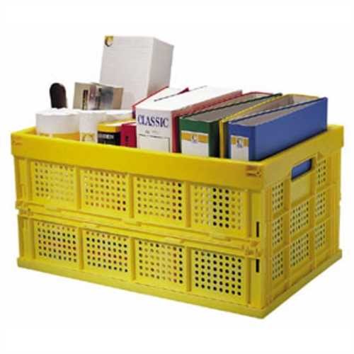 Klappbox, Kunststoff, 60 l, 600 x 400 x 315 mm, Tragfähigkeit: 60 kg, gelb