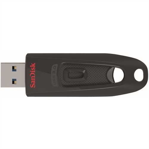 SanDisk USB-Stick Ultra, USB 3.0, 128 GB, Lesegeschwindigkeit: 100 MB/s, schwarz