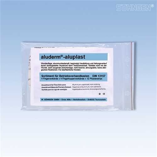 aluderm Fingerverbandset aluplast, klein, Inhalt: DIN 13157, sortierte Größen, weiß (20 Stück)