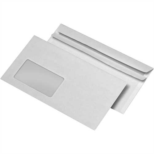 MAILmedia Briefumschlag, mit Fenster, selbstklebend, DL, 220 x 110 mm, 80 g/m², weiß (1.000 Stück)