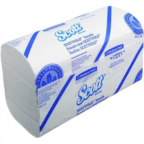 SCOTT Papierhandtuch, Airflex, 1lagig, SCOTTFOLD*, 25 x 175 Tücher, 20,6 x 31,5 cm, weiß (4.375 Stüc