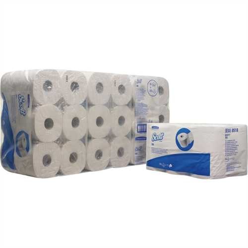 SCOTT Toilettenpapier 350, Tissue, 3lagig, auf Rolle, 350 Blatt, hochweiß (36 Rollen)
