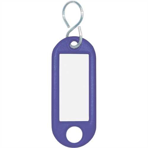 WEDO Schlüsselanhänger, Kunststoff/Metall, mit S-Haken, 52 x 21 x 3 mm, blau