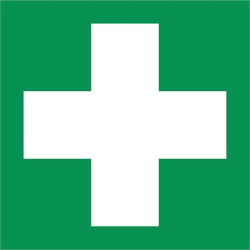 SSS SIGNUM SAFETY SIGNS Schild, E003 - Erste Hilfe, 200 x 200 mm, grün, Druckfarbe: weiß