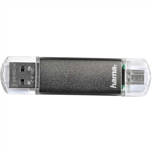 hama USB-Stick FlashPen Laeta Twin, USB 2.0 / micro USB, 32 GB, Schreibgeschwindigkeit: 10 MB/s, Les