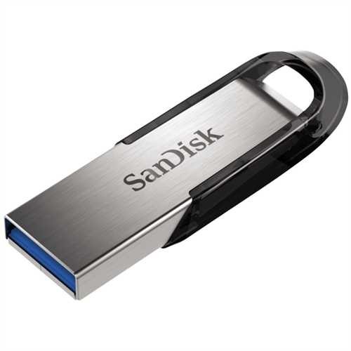 SanDisk USB-Stick Ultra Flair™, USB 3.0, 16 GB, Lesegeschwindigkeit: 130 MB/s, 42 x 13 x 7 mm, silbe