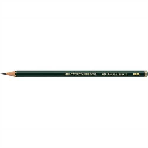 FABER-CASTELL Bleistift CASTELL 9000, sechseckig, B (12 Stück)
